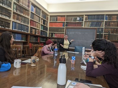 middle schoolers at Department of History of Medicine